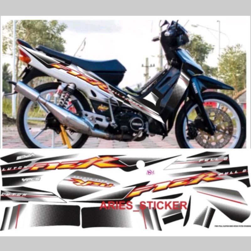 Jual Striping sticker fiz r 2003 full clutch hitam putih LIS FIZ R 2003 ...
