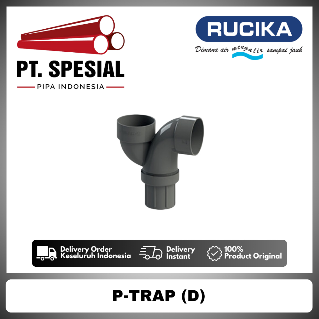 Jual P-Trap D 2 Inch PVC Rucika / P Trap PVC D Rucika / P-Trap D Rucika / P Trap -12 | Shopee ...