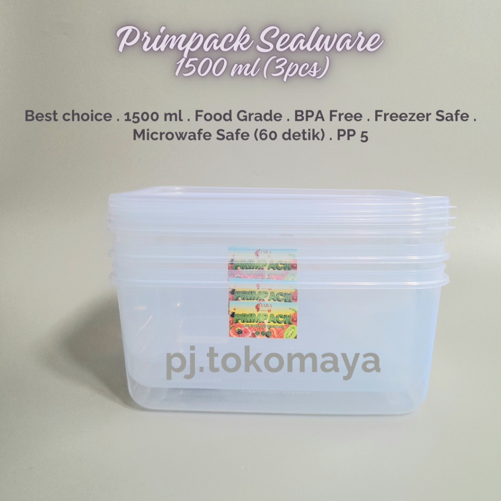 Jual 3pcs Primpack 1500ml Wadah Penyimpanan Makanan Kulkas BPA Free ...