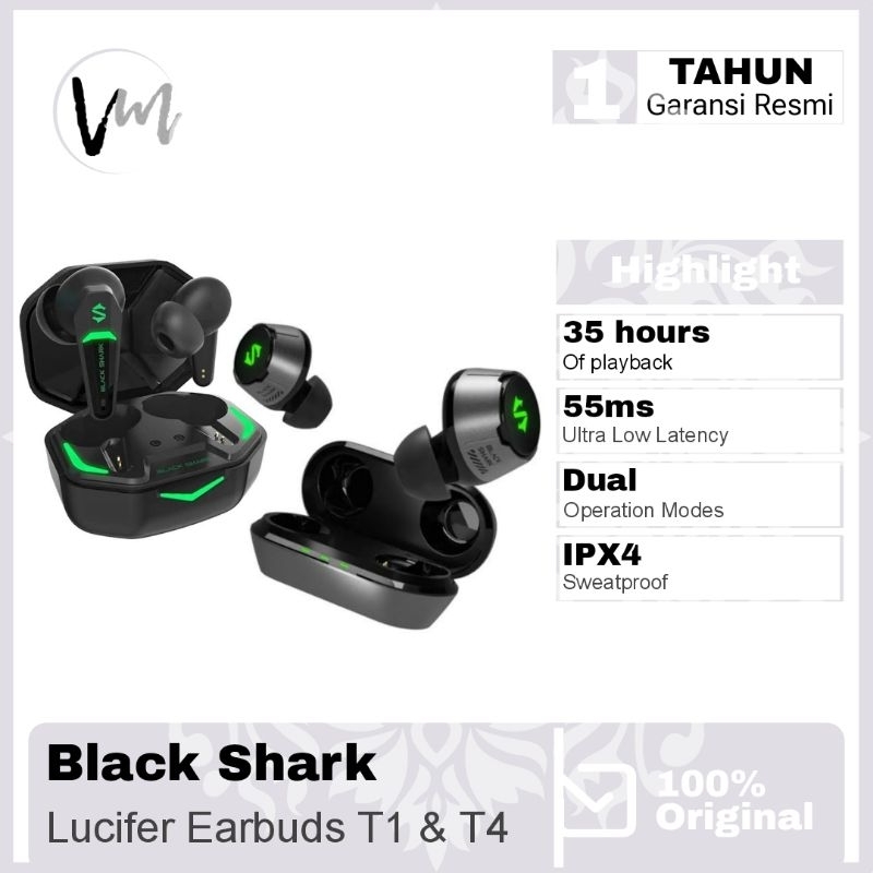 Jual Black Shark Lucifer T1 / BlackShark Lucifer T4 TWS Gaming Earbuds ...