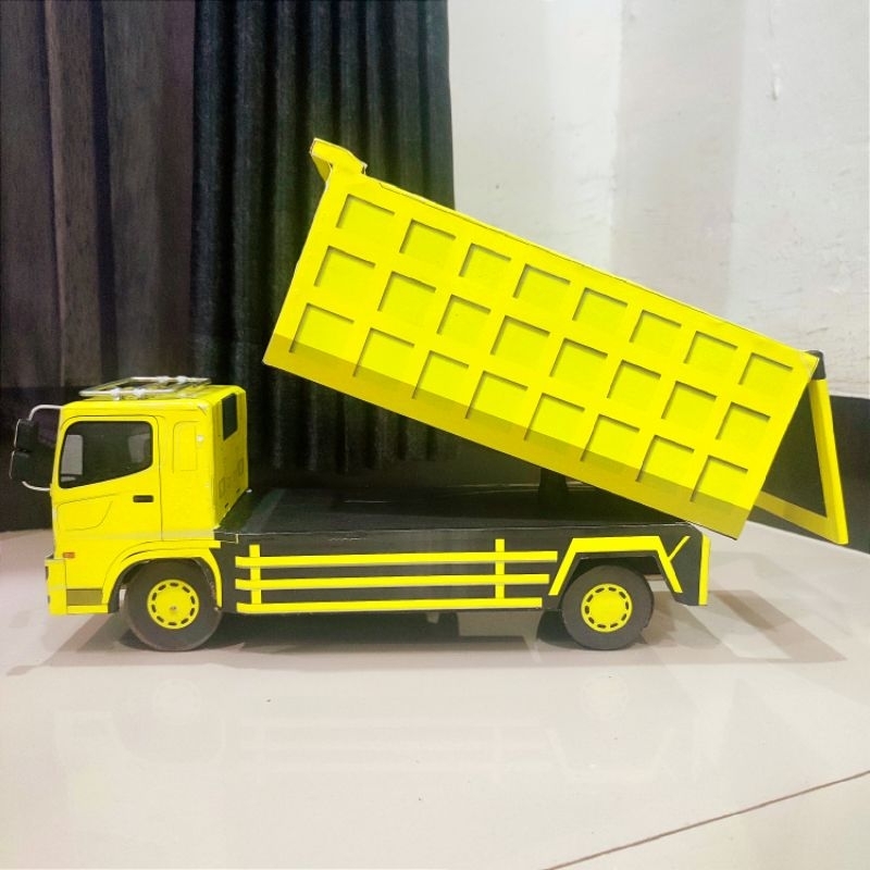 Jual Hino 500 Dump Muatan Pasir Mainan Anak Miniatur Truk Dump Jungkit ...