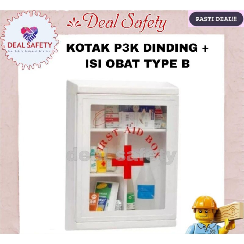 Jual Kotak P3K Type B + Isi / Obat Kotak P3K Dinding Lengkap Dengan Isi ...