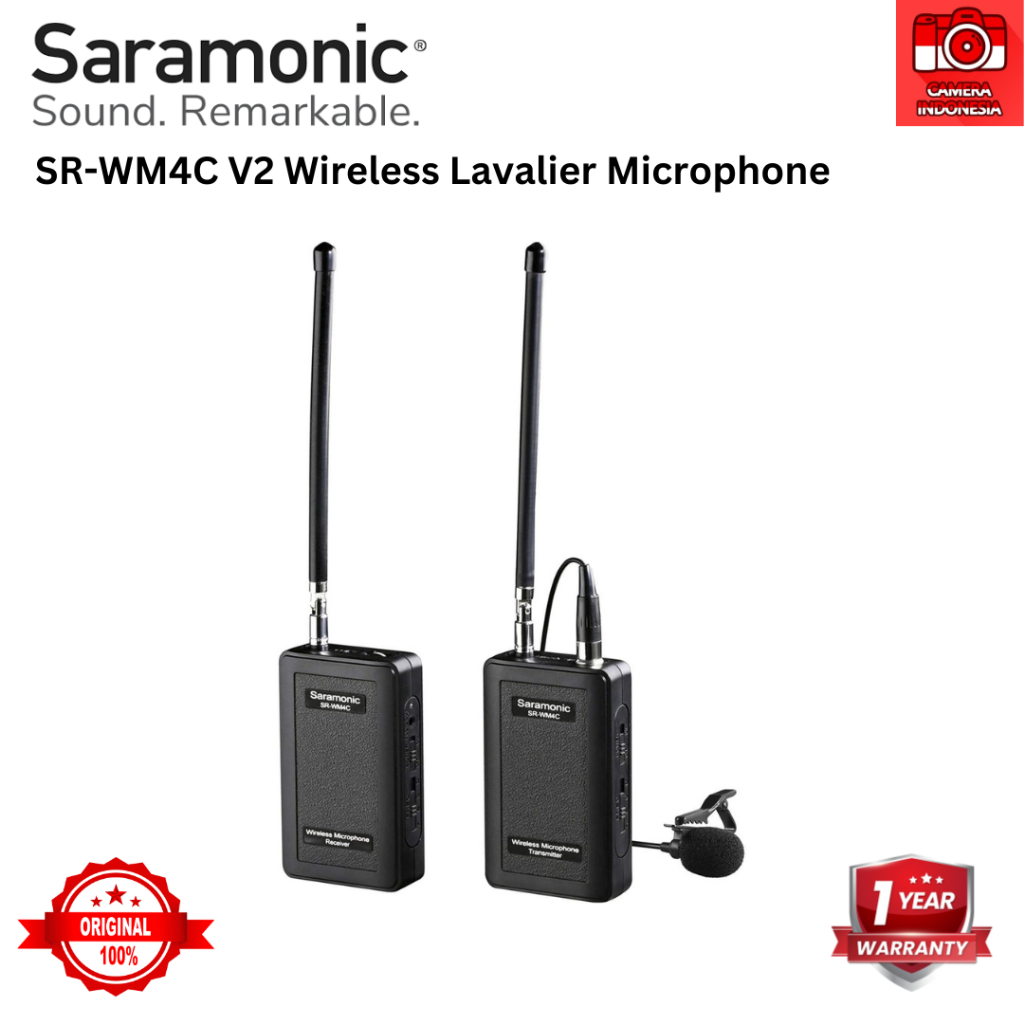 Jual Saramonic SR-WM4C V2 Wireless Lavalier Microphone | Shopee Indonesia
