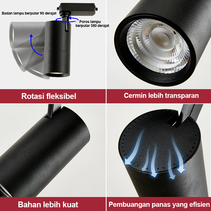 Product image Lampu Track Rell 10w 20W 30W COB Spot Sorot 20 watt 30 watt Spotlight  Lampu Cafe lampu sorot 4