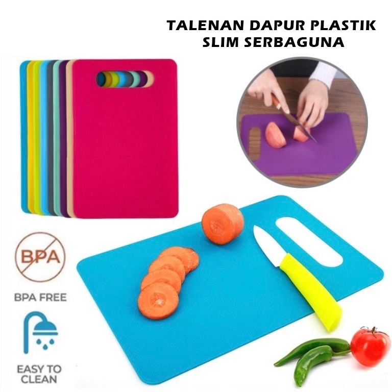 Jual TALENAN DAPUR PLASTIK NON-SLIP WARNA WARNI / ALAS PEMOTONG BUAH ...