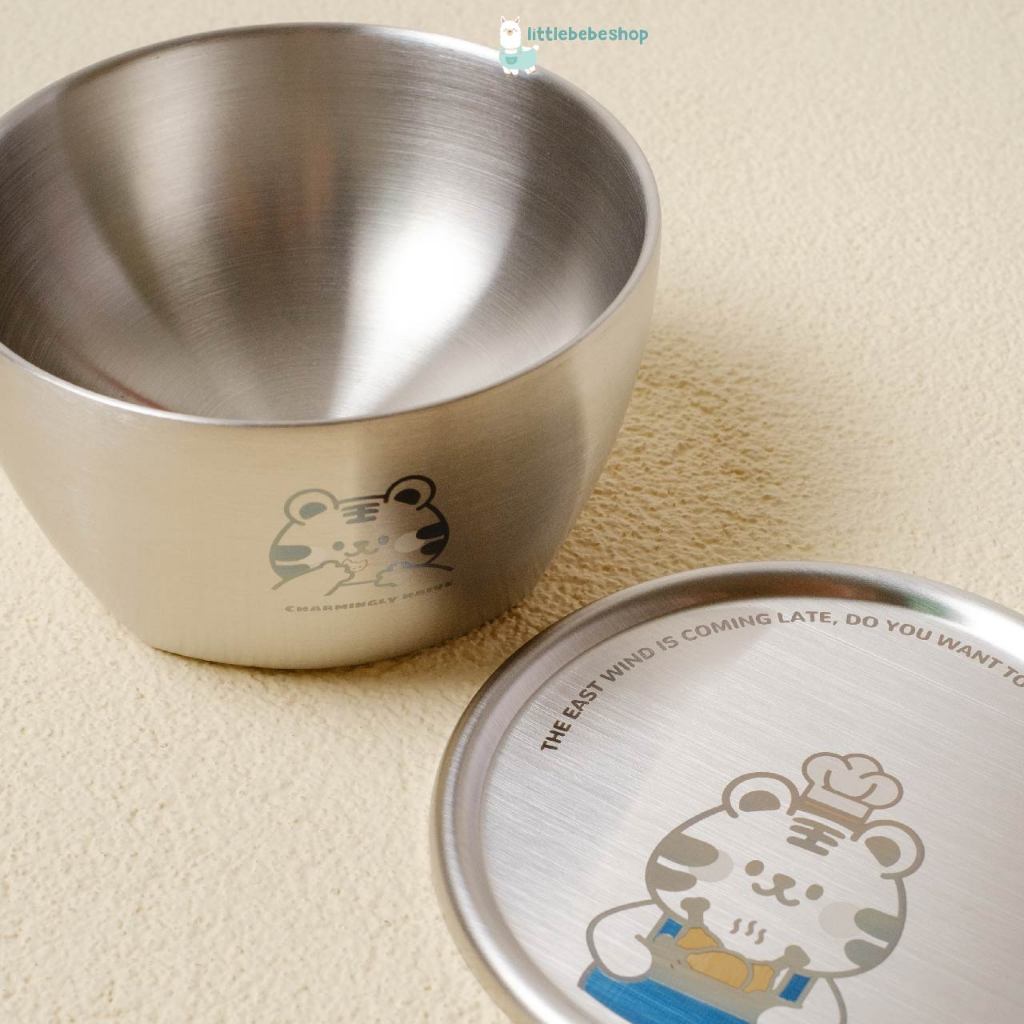 Jual Littlebebeshop Maru Bowl Stainless With Lid Baby and Kids 200ml ...