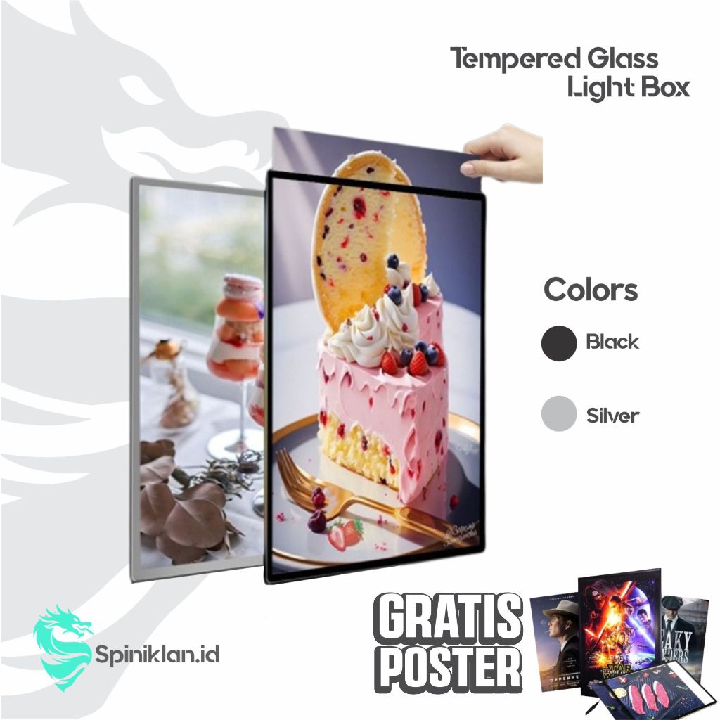 Jual Slim Light Box KACA/Slim Light Box/Slim Glass Light Box/Wall Light ...