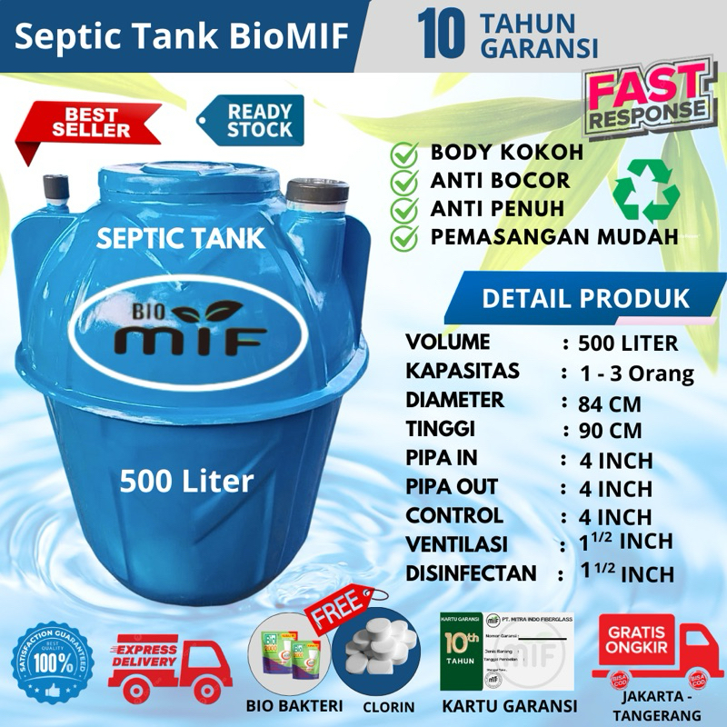 Jual septic tank bio, biotech, biotank, biotaff, biofilter, biomif, 500 ...