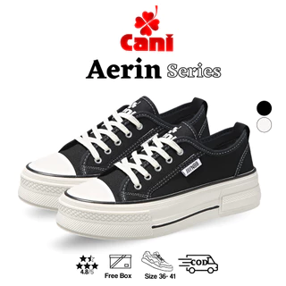 Cani "Free Box" (Size 36 - 41) Aerin Sepatu Wanita Kanvas Bertali kasual Fashion Import Korea 9178