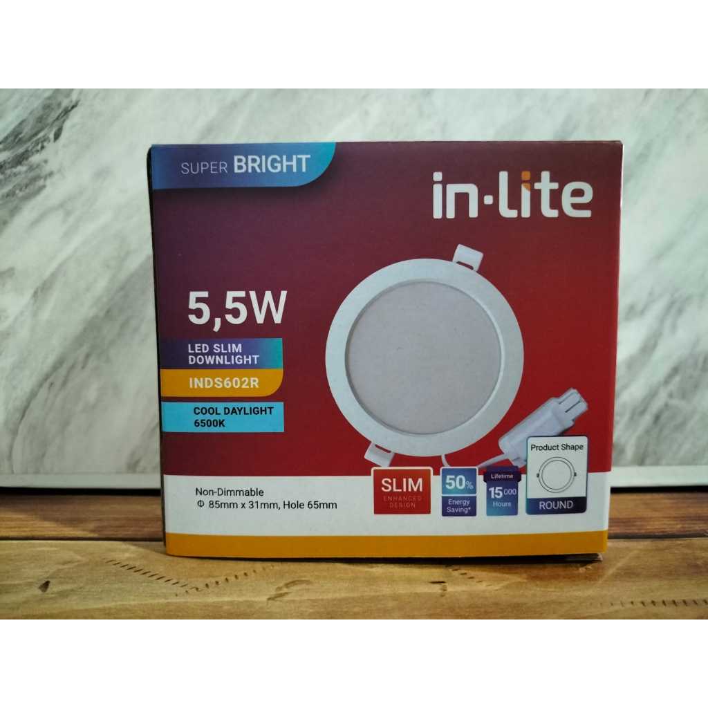 Jual Inlite Slim Downlight Lampu Downlight LED Plafon Inbow INDS 602R 5 ...