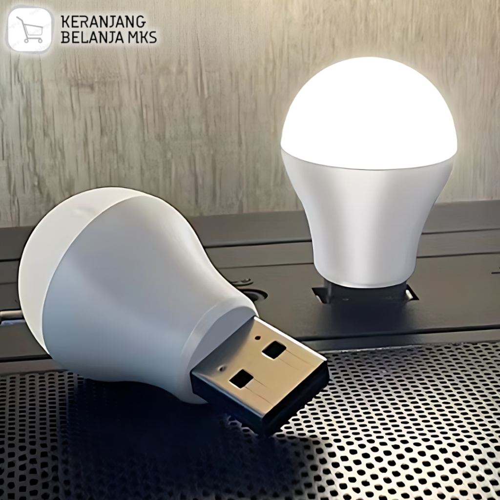 Jual Lampu USB Bohlam Mini LED Portable Cool White 5V 1W 6500K | Shopee ...