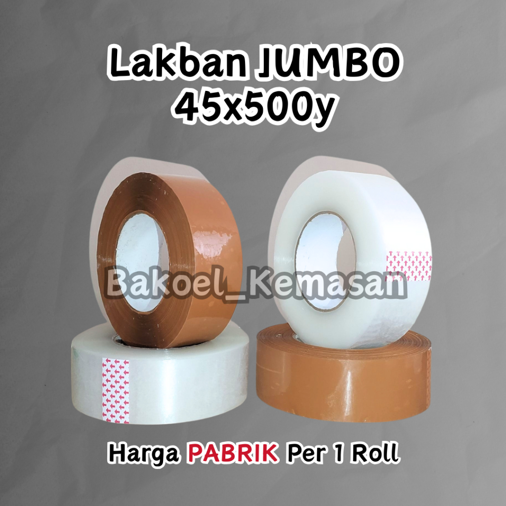 Jual Lakban jumbo 45x500y LAKBAN BENING/COKLAT JUMBO 500 YARD 300 METER ...