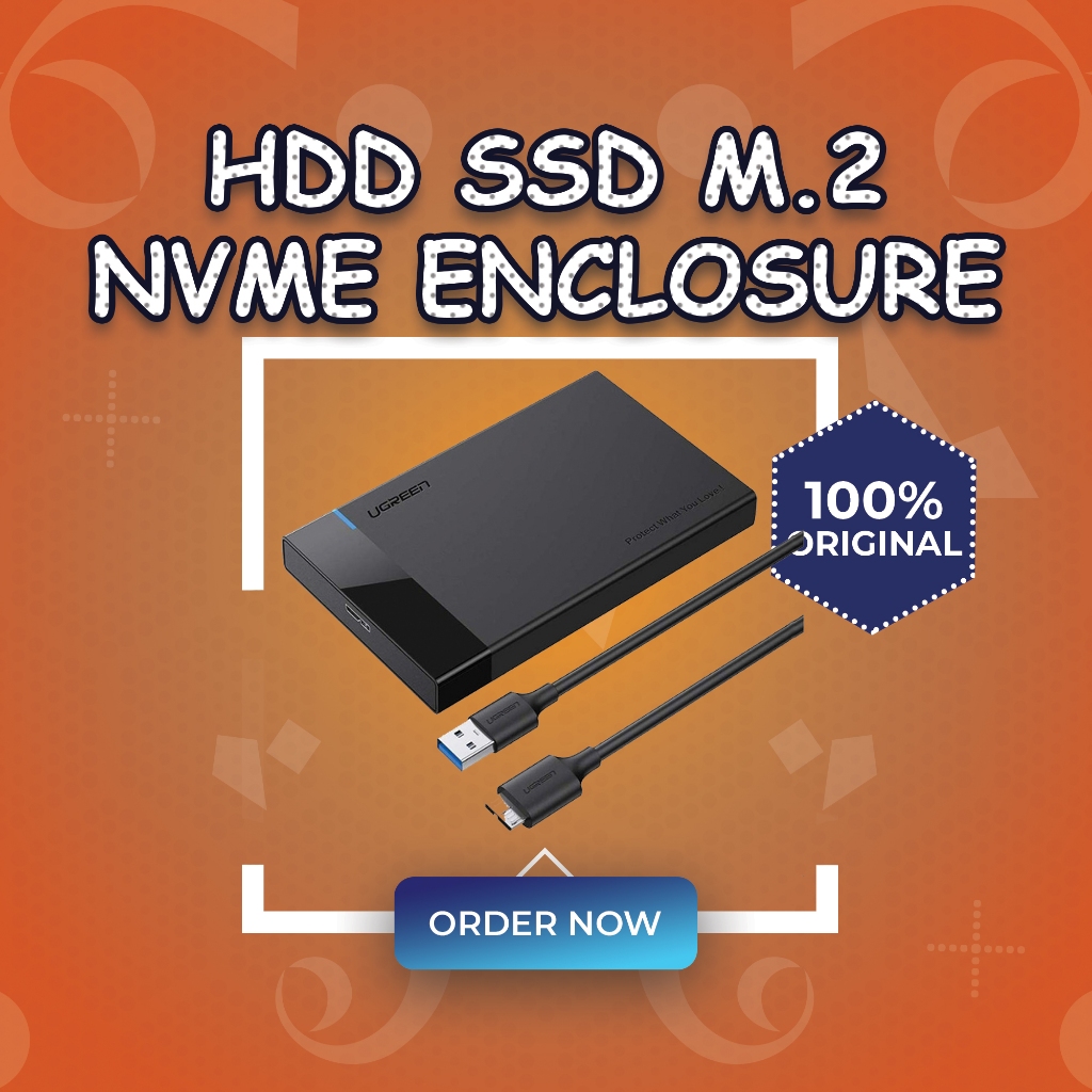 Jual UGREEN HDD SSD M.2 NVME Enclosure External 2.5 Inch | Shopee Indonesia