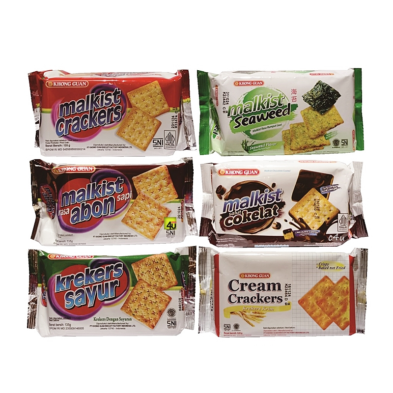 Jual Camilan Biskuit Khong Guan Malkist, Crackers / Krekers Sayur ...