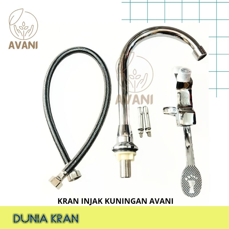 Jual KRAN INJAK KUNINGAN FOOT BRASS VALVE FAUCET KRAN PEDAL KRAN ...