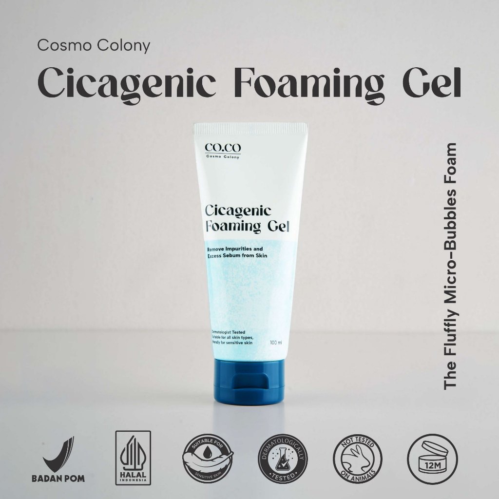 Jual Cosmo Colony Facial Wash CO.CO Cicagenic Foaming Gel | Shopee ...