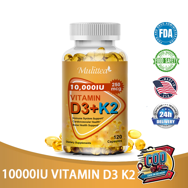 Jual Mulittea Vitamin D3 K2 Capsule 10000 IU Bone and Heart Health ...