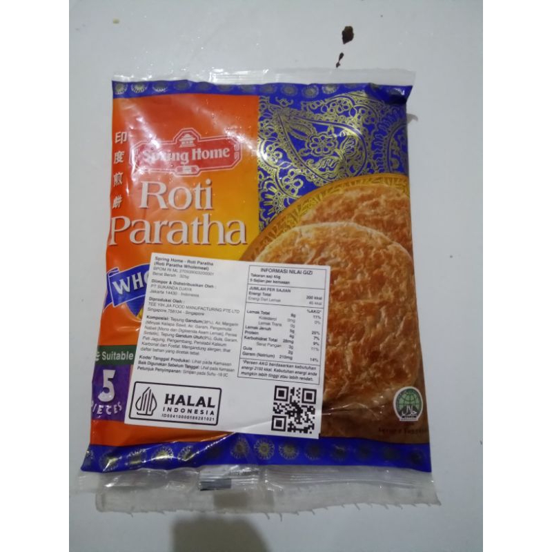 Jual ROTI PARATHA CAPATI 325 GRAM GANDUM | Shopee Indonesia