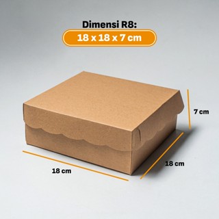Jual [330GSM] PRINTING Kotak Dus Kraft Coklat R8/Kotak Dus Nasi/Kotak ...