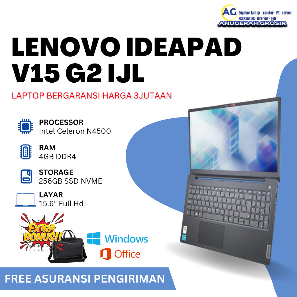 Jual Laptop Baru Lenovo Ideapad V G Ijl Intel N Ram Gb Ssd Gb Nvme Laptop