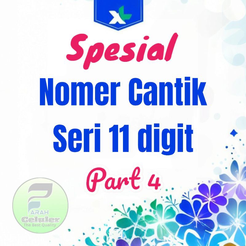 Jual part 4. Spesial Angka Cantik 11 Digit kartu perdana XL varian rapi ...