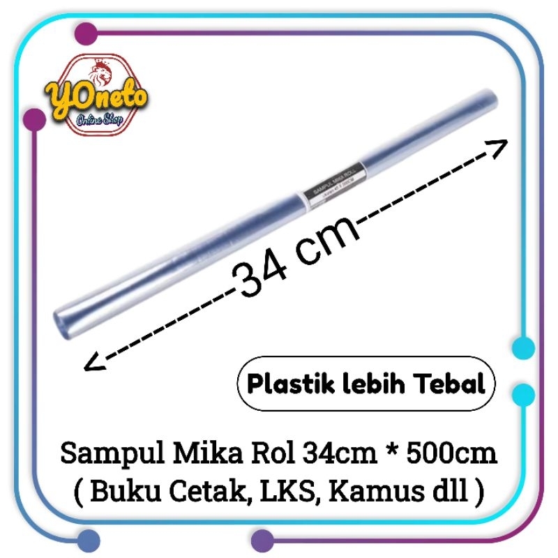Jual Sampul Mika Rol 34cm * 500cm (Untuk LKS/ Buku Cetak/Kamus ...