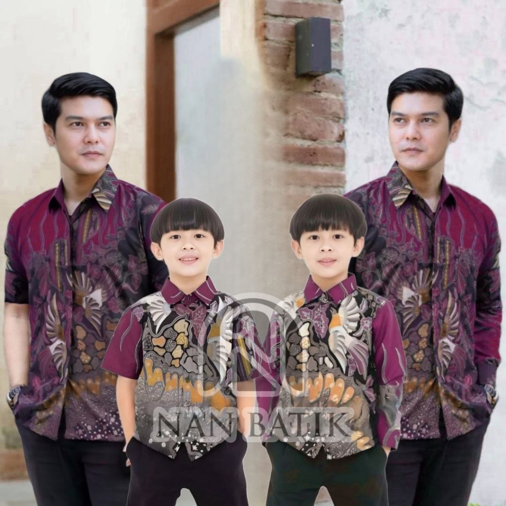 Jual TERBARU Couple sweet KEMEJA BATIK PRIA dan Batik anak cowok BATIK ...