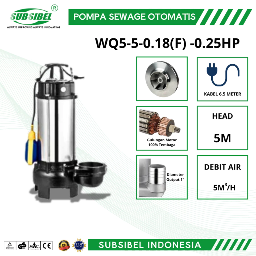 Subsibel Indonesia Pompa Air Sewage Pump Stainless Subsibel Indonesia Pompa Air Sewage Pump Stainless