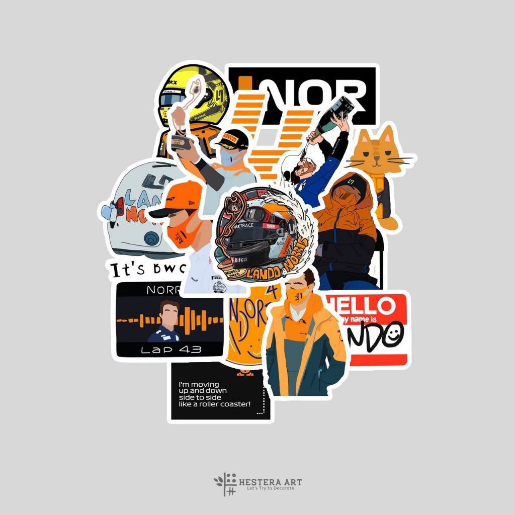 Jual Stiker Pack Pembalap F1 Sticker Vinyl Doff Laminasi | Stiker Lando ...