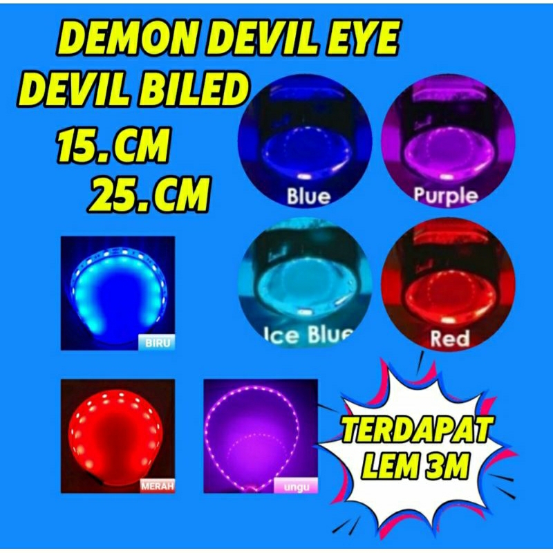 Jual Lampu motor Demon Devil Eyes Demon Biled 25.Cm 27 Led Upgrade ...