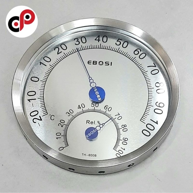 Jual Analog Thermometer Stainless| Hygrometer | Anymetre EBOSI | TH603 ...