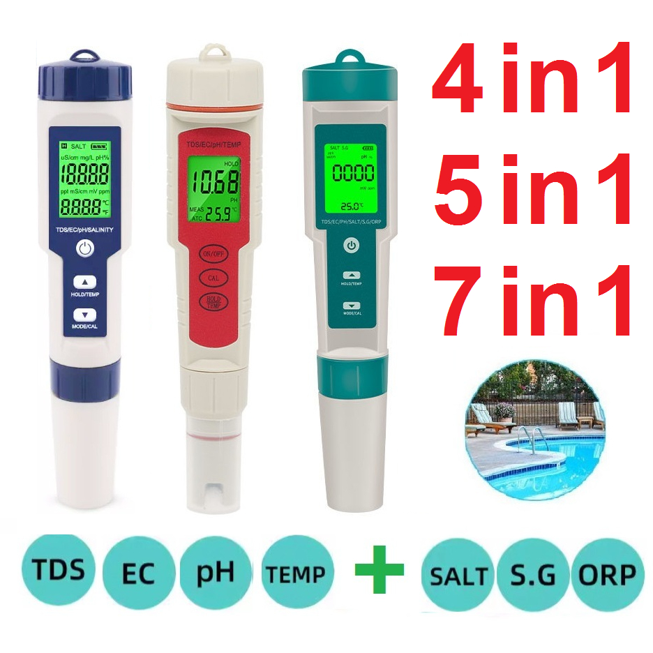 Jual PH TDS EC Temperature Meter EZ9908 COM-600 Tester ATC EZ-9908 Temp ...