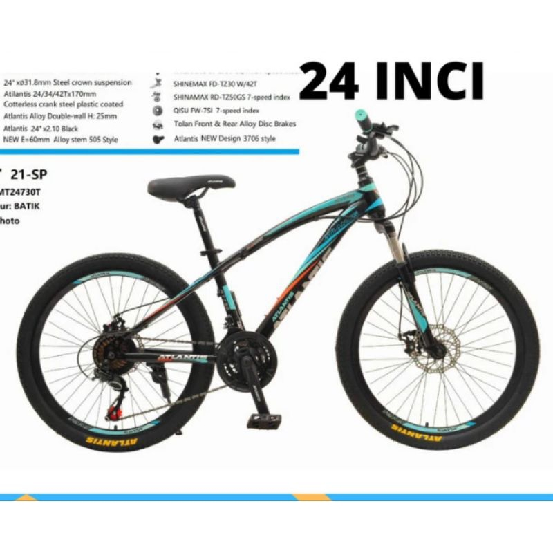 Jual Sepeda MTB Ban Roda 24 Atlantis AT 730 AT-730 | Shopee Indonesia