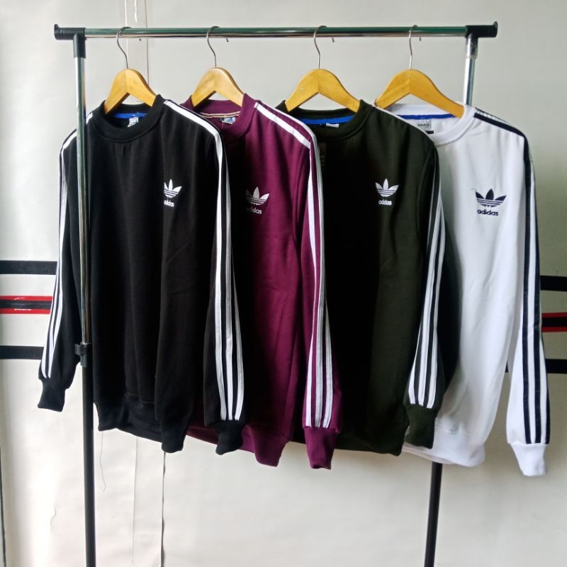 Jual Jaket Zipper Adidas Hitam List Gold Unisex Firebird
