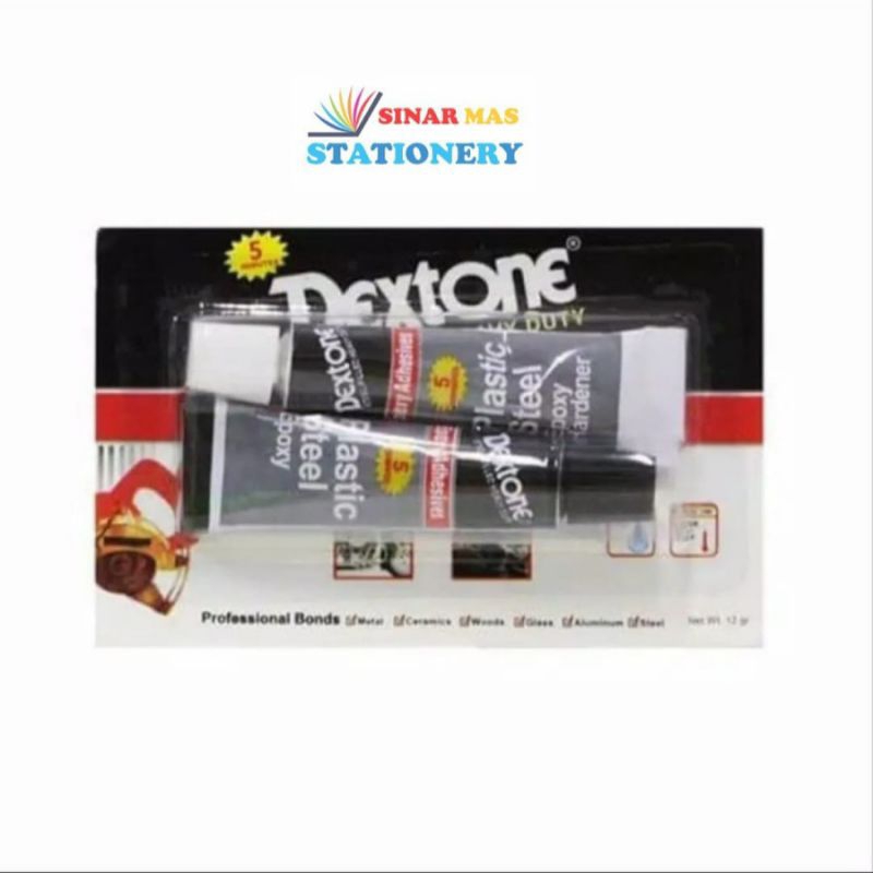 Jual Lem Dextone Plastik Steel Epoxy 12 gr | Lem Besi Lem Campur Super ...