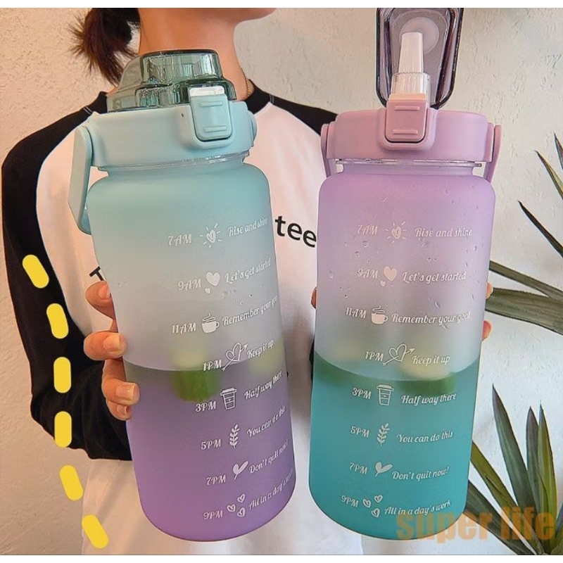 Jual Botol minum gradasi viral 2 Liter,botol minum gym,botol minum ...