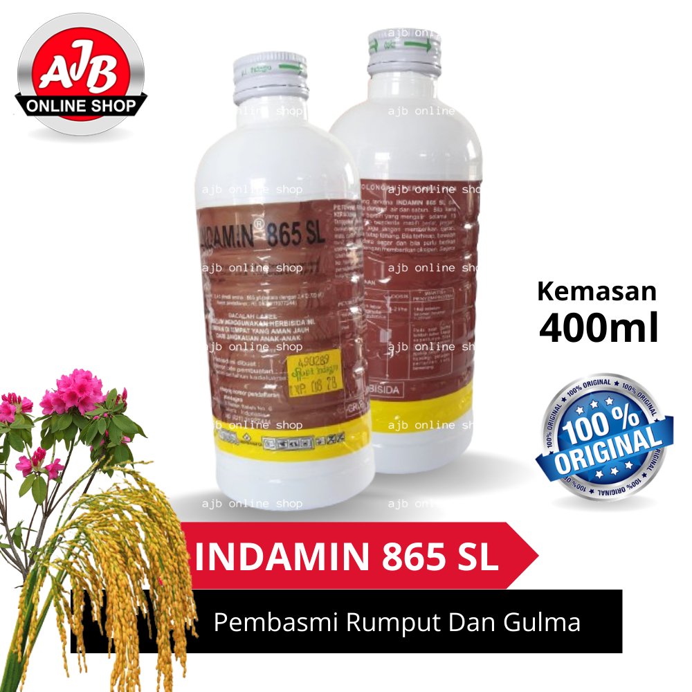 Jual INDAMIN 865sl 400ml Herbisida Dimetil Amina Pembasmi Rumput Dan ...