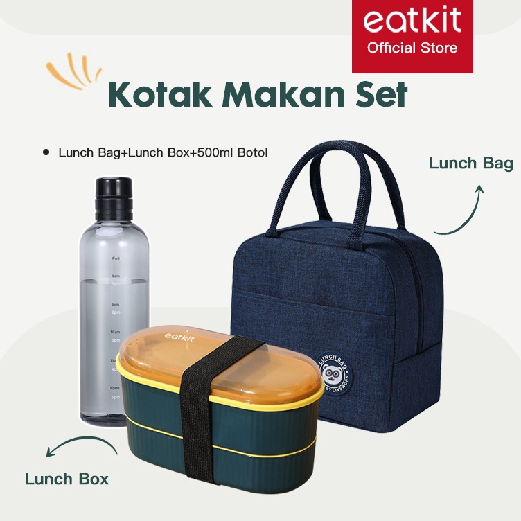 Jual KODE V32U Eatkit 3 in 1 Set Kotak Makan Rantang Lunch Box Tingkat ...