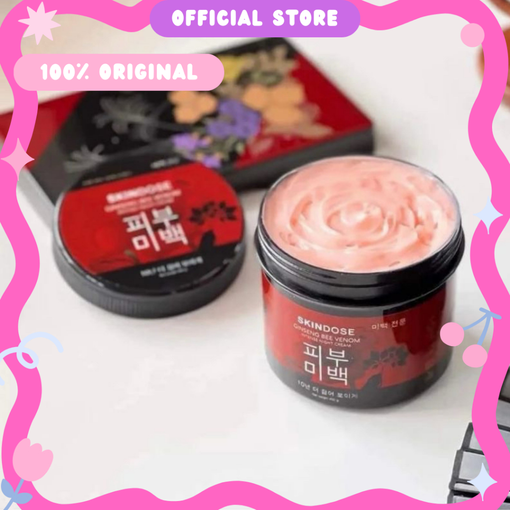 Jual SKINDOSE GINSENG BEE VENOM INTENSE NIGHT CREAM 400g WHITENING BODY