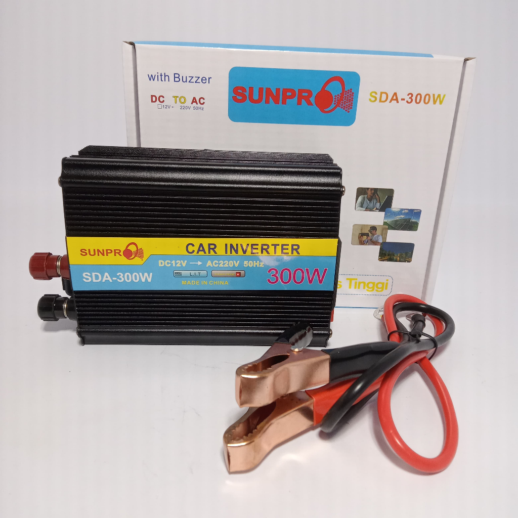 Jual Power Inverter SUNPRO SDA-300W CAS AKI MULTIFUNGSI - Inverter AC ...