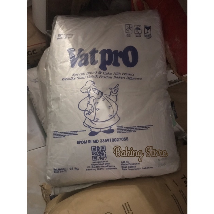 Jual Susu Bubuk Vatpro - Campuran Roti & Kue Rep 1kg | Shopee Indonesia
