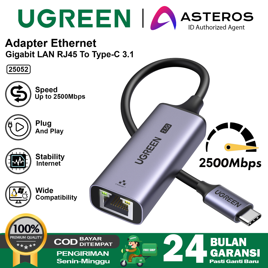WAVLINK Adattatore USB Ethernet 2.5G - 2500Mbps Per Mac, Windows, Linux