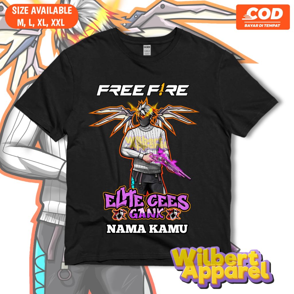 Jual Kaos Anak Free Fire Elite Cees Sg 2 Rapper Tas Sayap Free Nama ...
