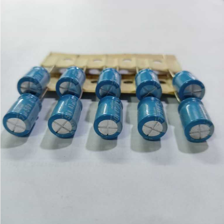 Jual Elco 47uf 50v Nichicon biru muda original Jepang electrolytic ...