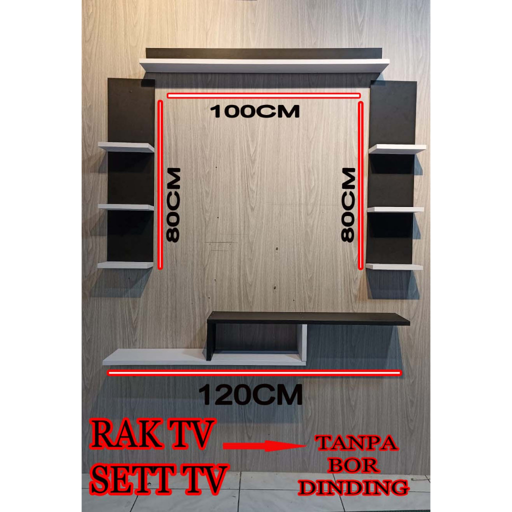 Jual rak tv rak hias dinding rak sett tv meja tv gantung rak susun rak ...