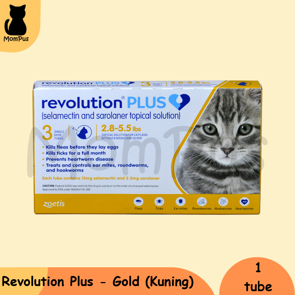 Jual Revolution Cat (1 tube) Mauve Obat Kutu KUCING Tetes KITTEN