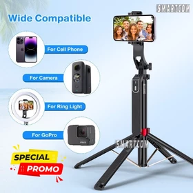 SMARTCOM Tripod Bluetooth P180 P185 Tongsis Selfie Stick Remote Control Hand Stabilizer P180 HP