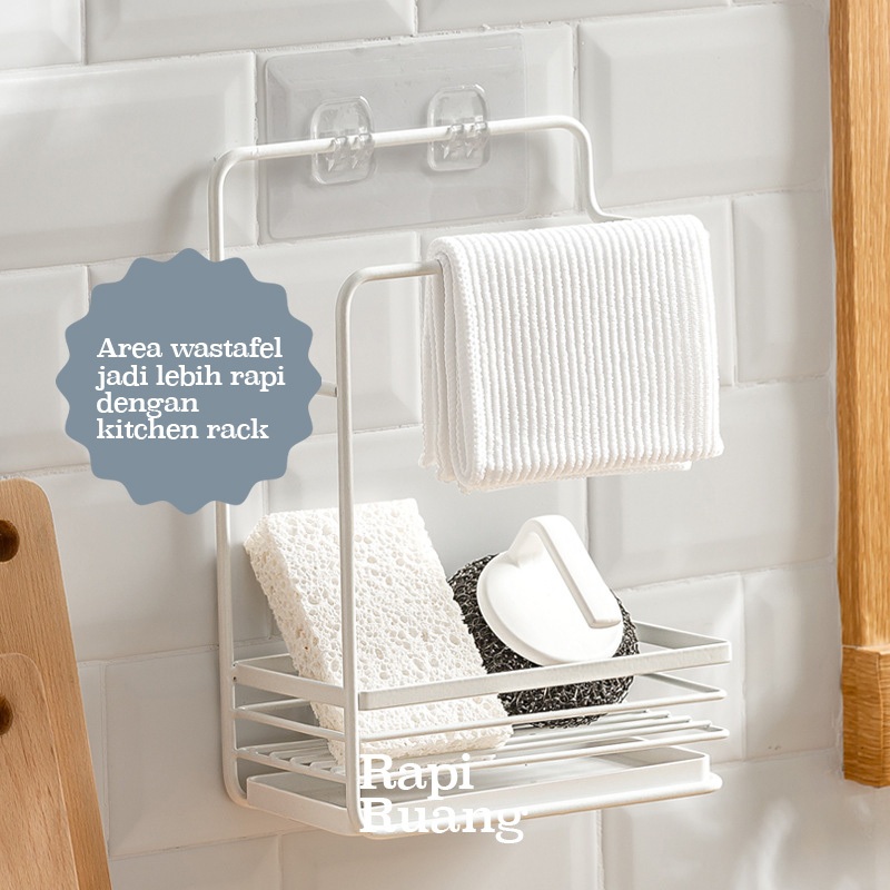 Jual [RAPIRUANG] Kitchen Cleaning Rack 17.8 x 9 x 25.5cm Rak dapur ...