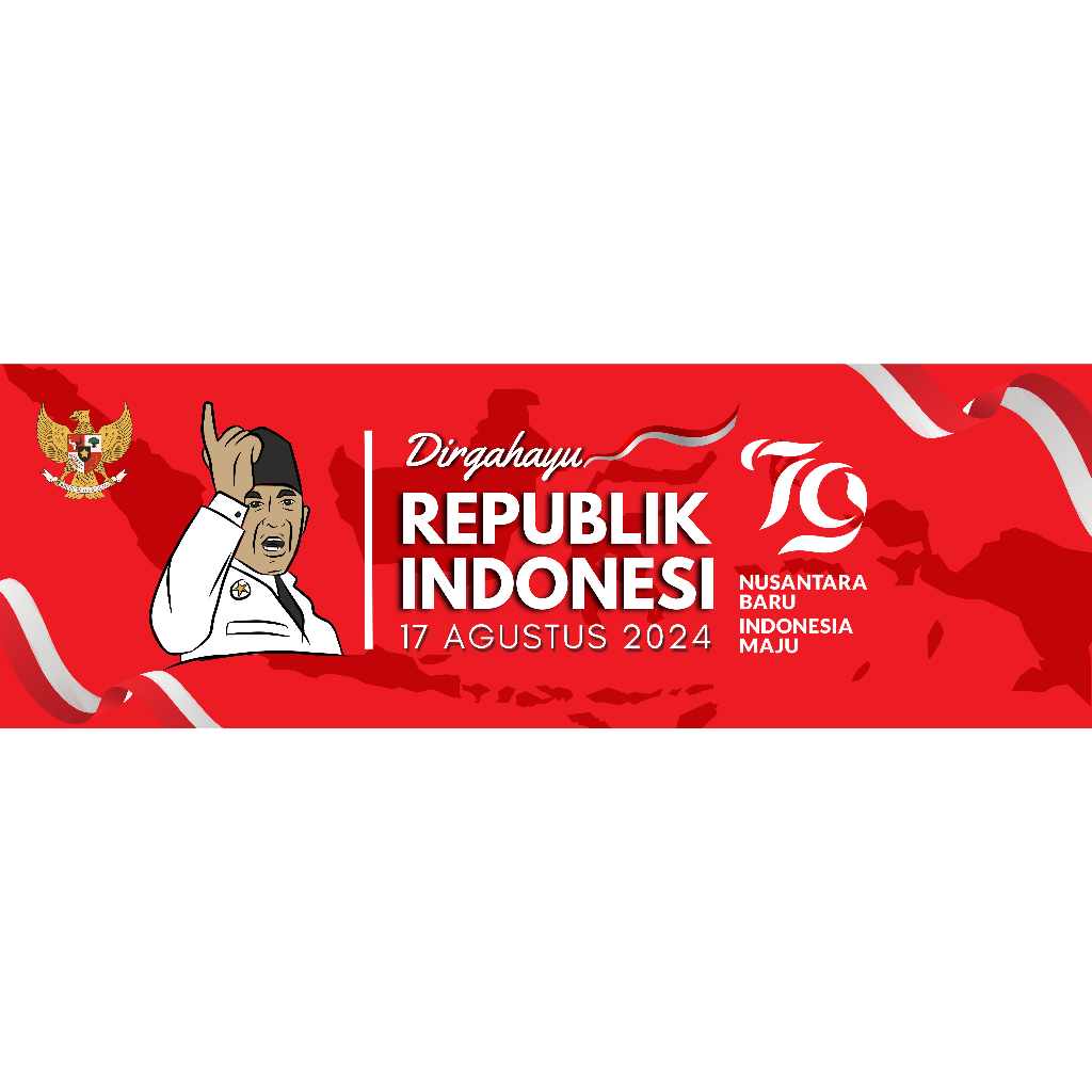 Jual BANNER SPANDUK AGUSTUSAN DIRGAHAYU REPUBLIK INDONESIA KE 79 UKURAN ...