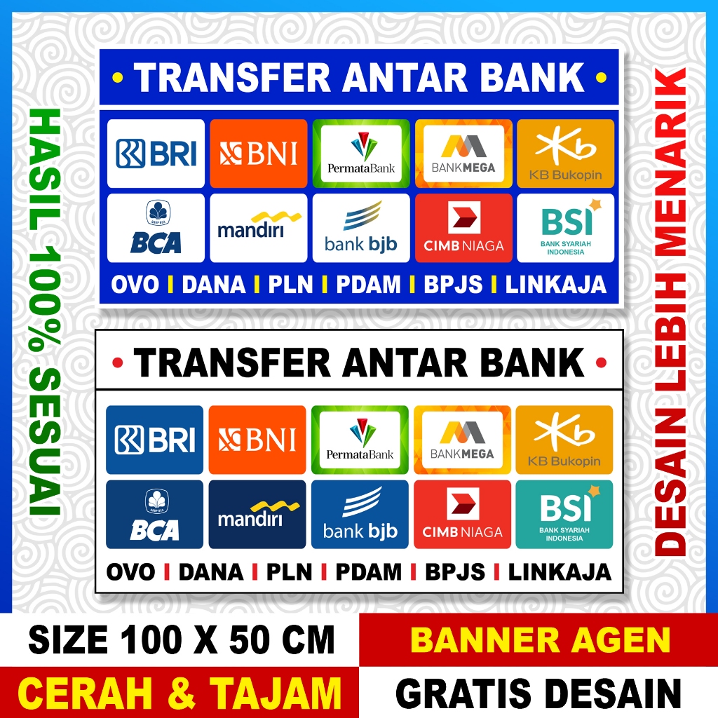 Jual [ TERMURAH ] BANNER SPANDUK BACKDROP AGEN MANDIRI BRI BNI BRILINK ...